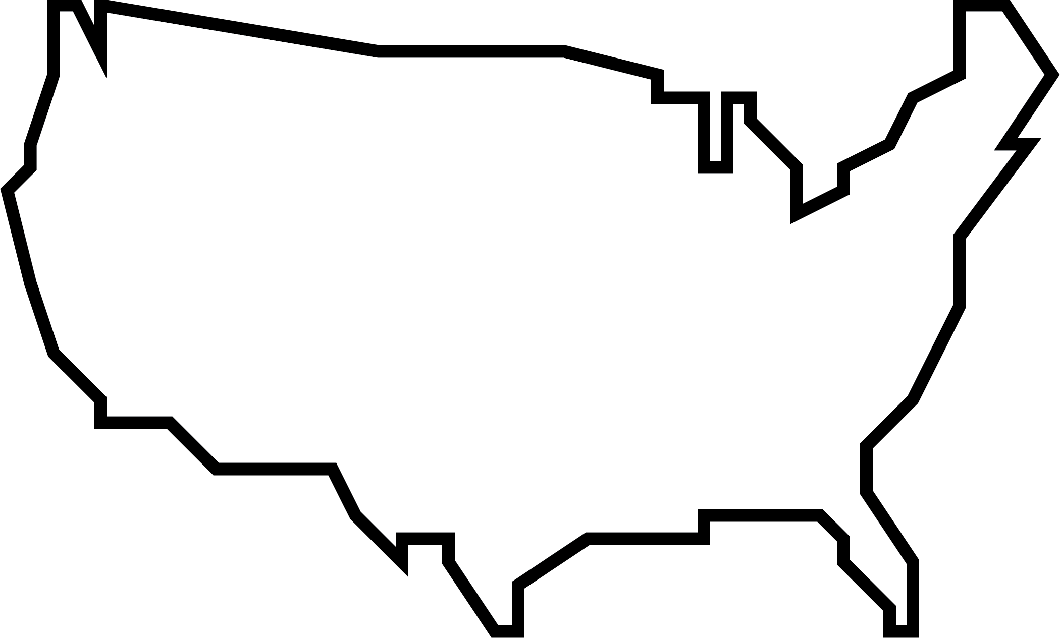 United States map icon