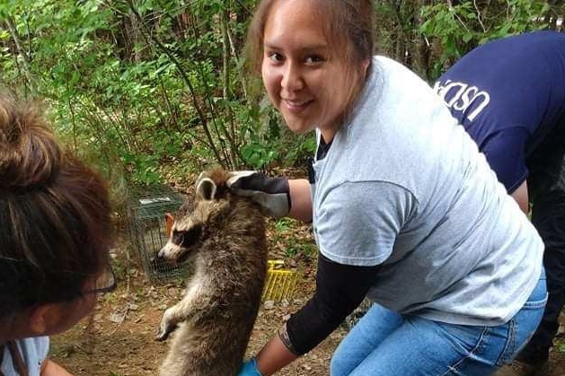 Female student participating in the Navajo Technical University summer internship.