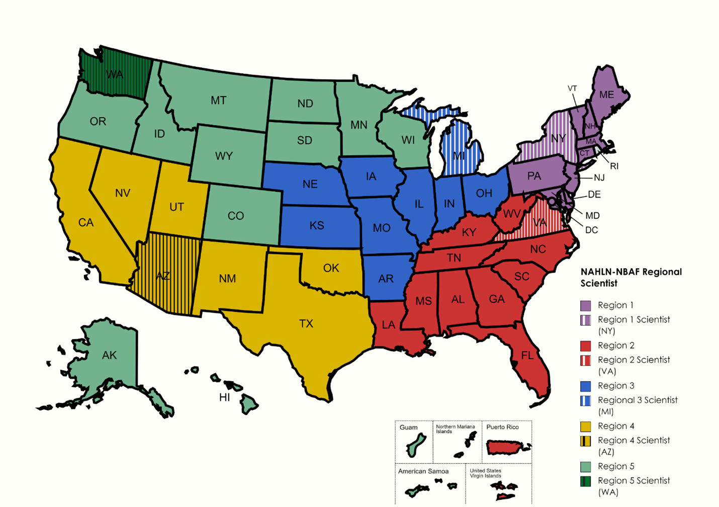 NAHLN-NBAF Region Map