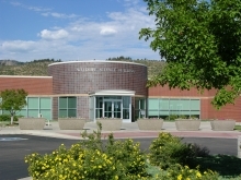 image showing the National Wildlife Research Center's Wildlife Science Building, view of front entrance on a sunny day